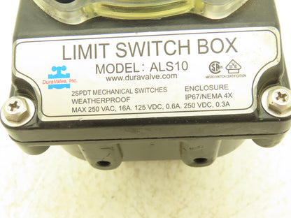 Duravalve ALS10 Weather Proof Limit Switch Box Valve Position Indicator 2SPDT