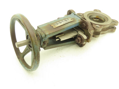 DeZurik 9258997 3" Knife Gate Valve 304 SS Rising Stem Fig. 824
