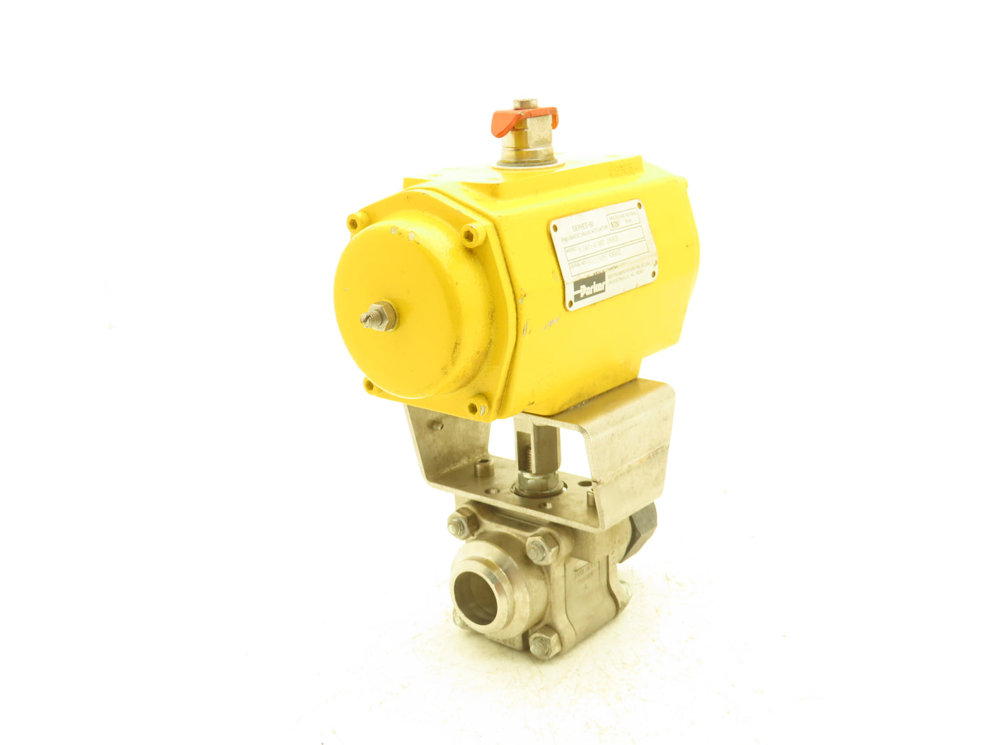 Parker 16Z16PBW8-SB16L-PF-V-SS Swing Out Ball Valve & Actuator 1"Tube/Butt Weld