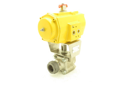 Parker 16Z16PBW8-SB16L-PF-V-SS Swing Out Ball Valve & Actuator 1"Tube/Butt Weld