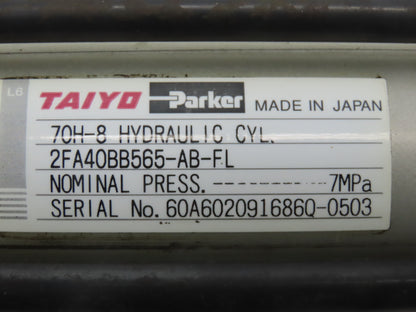 Taiyo 70H-8 2FA40BB565-AB-FL Hydraulic Cylinder 40mm Bore 275mm Stroke 1015psi