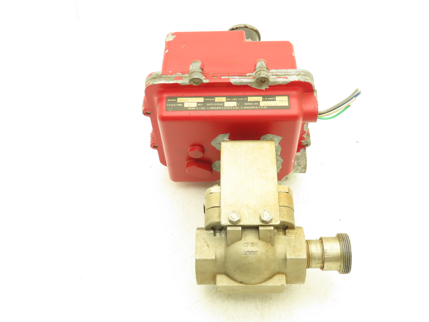 Velan G1T13-SP7A 1"NPT Stainless Ball Valve & Electric Actuator 115V A92XWJ