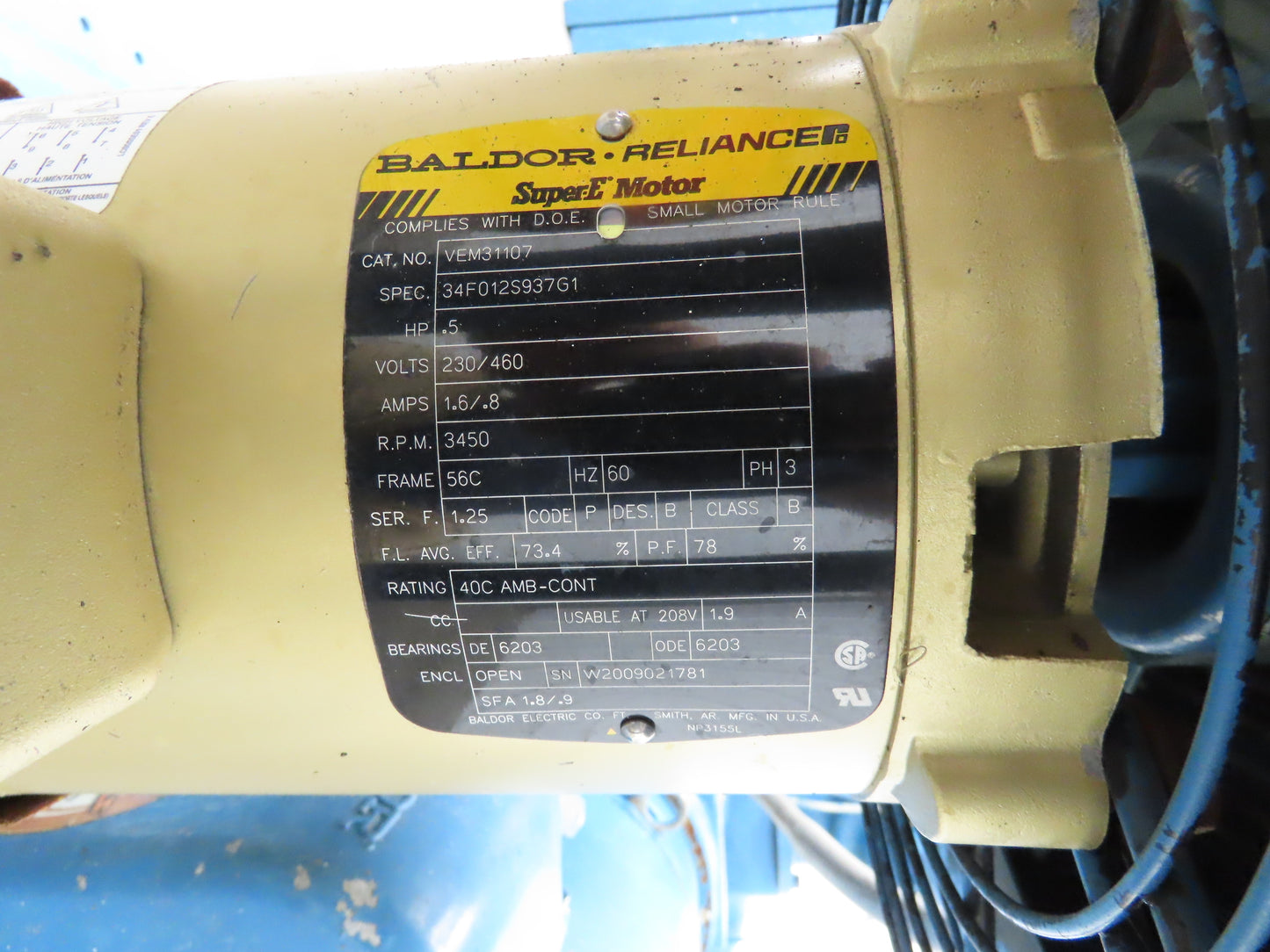 Quincy QSVI40ANN3H Rotary Screw Vacuum Pump 230/460V 40Hp Air Compressor 95839h