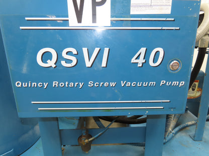 Quincy QSVI40ANN3H Rotary Screw Vacuum Pump 230/460V 40Hp Air Compressor 95839h