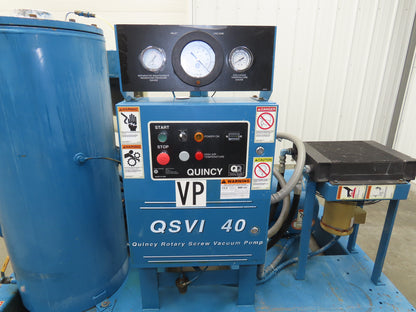 Quincy QSVI40ANN3H Rotary Screw Vacuum Pump 230/460V 40Hp Air Compressor 95839h