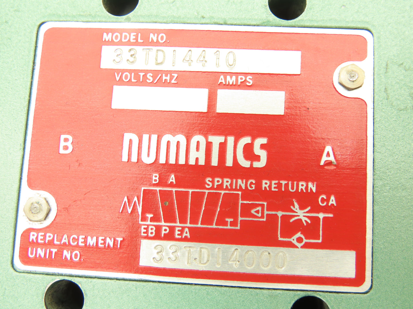 Numatics 33TDI4410 Pneumatically Activated Spool Valve Adjustable 3/8" NPT