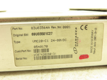 Danaher Motion VMC20-C1 Vehicle Master Controller Module 83U03564A Rev 1