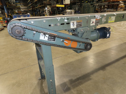 Hytrol 16"x 25' 11" Slider Bed Conveyor 12"Belt .5Hp 460V 3PH End Drive 70FPM