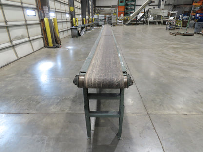 Hytrol 16"x 25' 11" Slider Bed Conveyor 12"Belt .5Hp 460V 3PH End Drive 70FPM