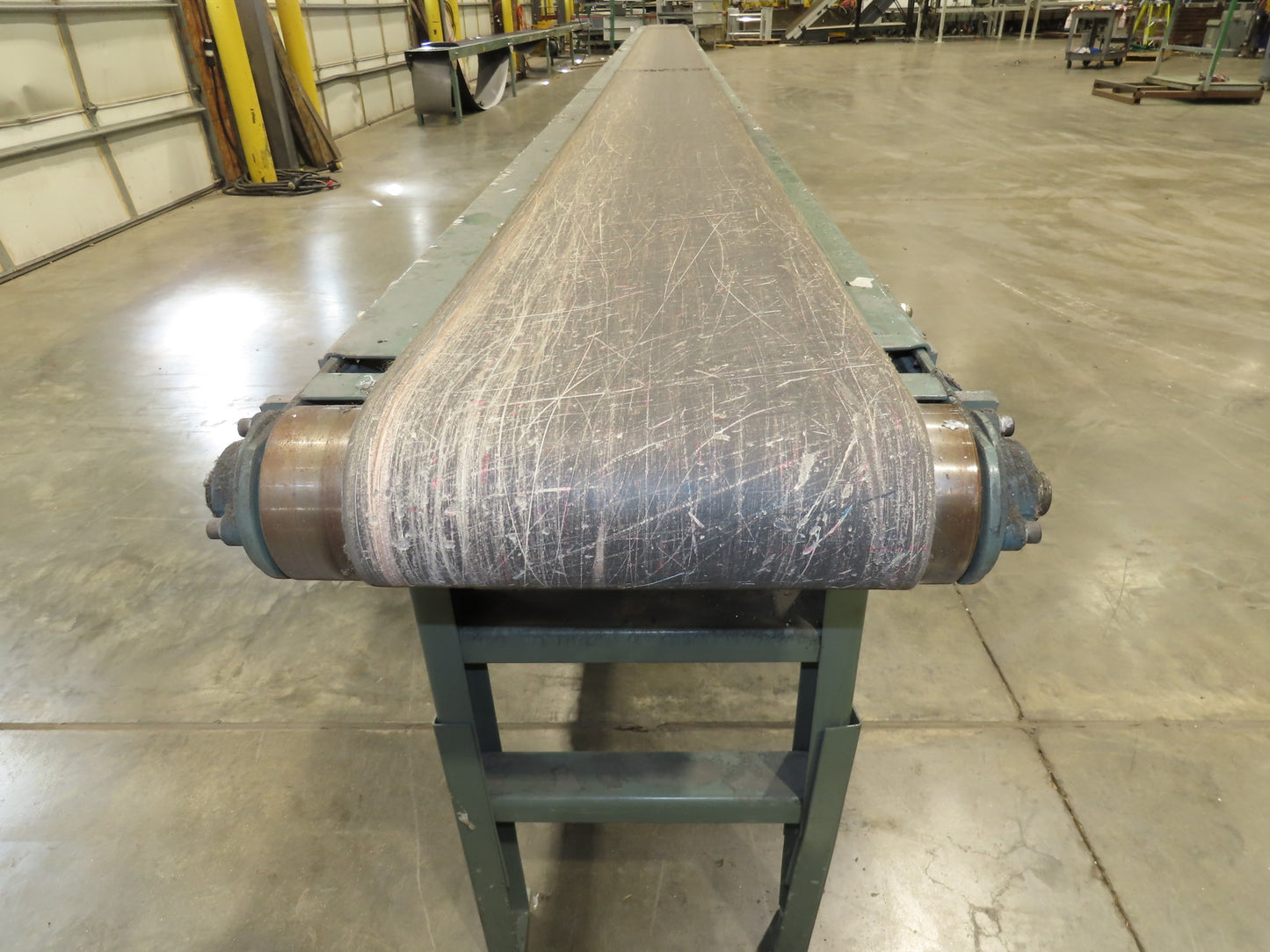Hytrol 16"x 25' 11" Slider Bed Conveyor 12"Belt .5Hp 460V 3PH End Drive 70FPM