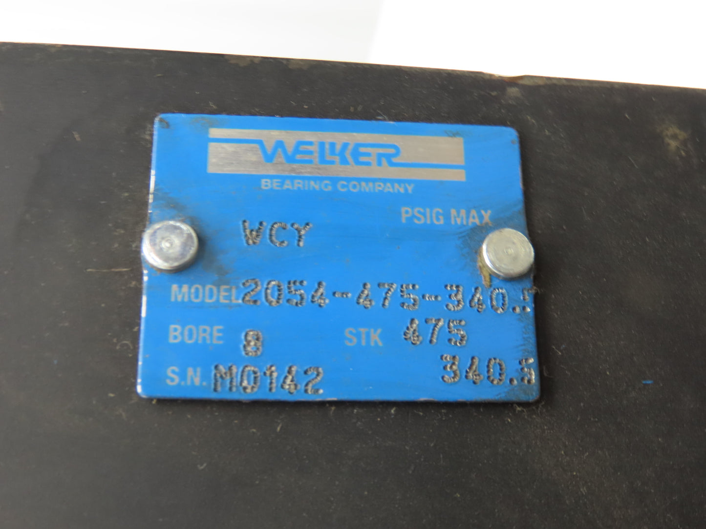 Welker Bearing Two-Stage Pneumatic Air Cylinder 8" Bore 475mm/340.5mm Stroke