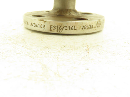 Enlin A/SA182F 316L Stainless Reducing Tee 2"x2"x 3/4" Flanged Pipe Adapter