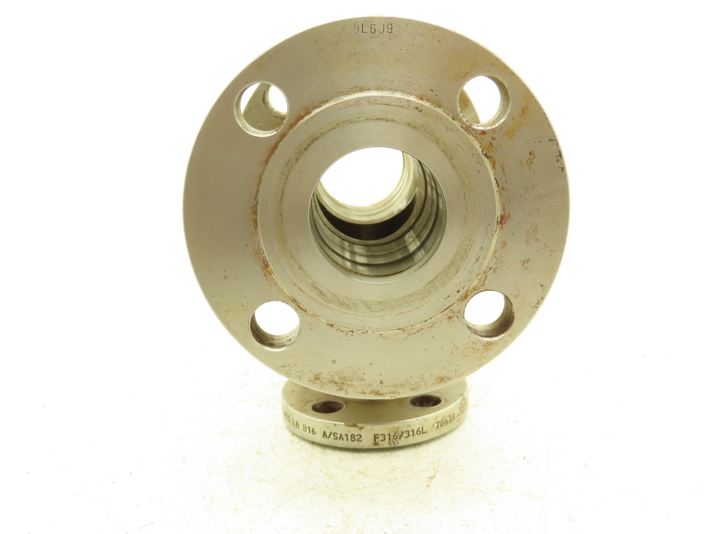 Enlin A/SA182F 316L Stainless Reducing Tee 2"x2"x 3/4" Flanged Pipe Adapter
