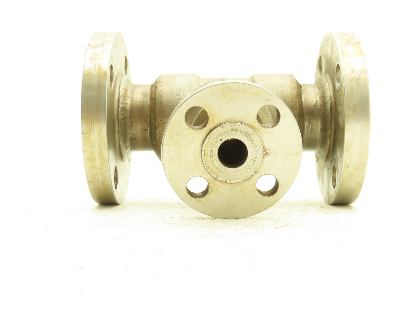 Enlin A/SA182F 316L Stainless Reducing Tee 2"x2"x 3/4" Flanged Pipe Adapter