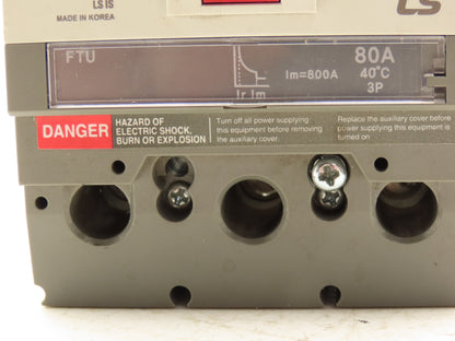 Susol TD 125HU-FTU 80A Circuit Breaker MCCB 3 Pole 80A 600V