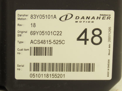 Danaher Motion ACS4815-525C AC SuperDrive Forklift Motor Controller 48V