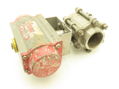 AT Controls 88 Series 3"NPT Stainless Ball Valve & Triac Pneumatic Actuator