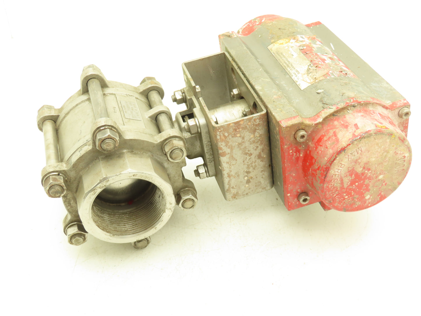 AT Controls 88 Series 3"NPT Stainless Ball Valve & Triac Pneumatic Actuator