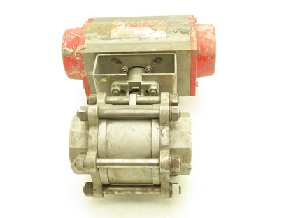 AT Controls 88 Series 3"NPT Stainless Ball Valve & Triac Pneumatic Actuator