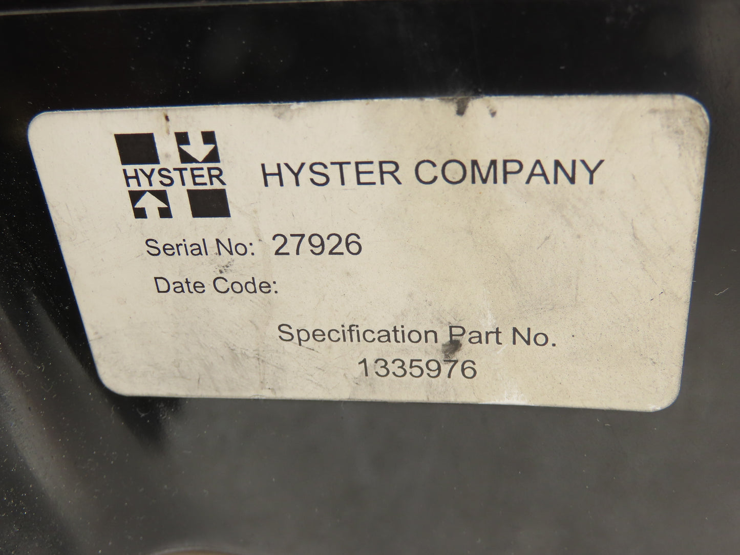 Hyster 1335976 Electric Forklift Vehicular Operation Ignition Panel No Key