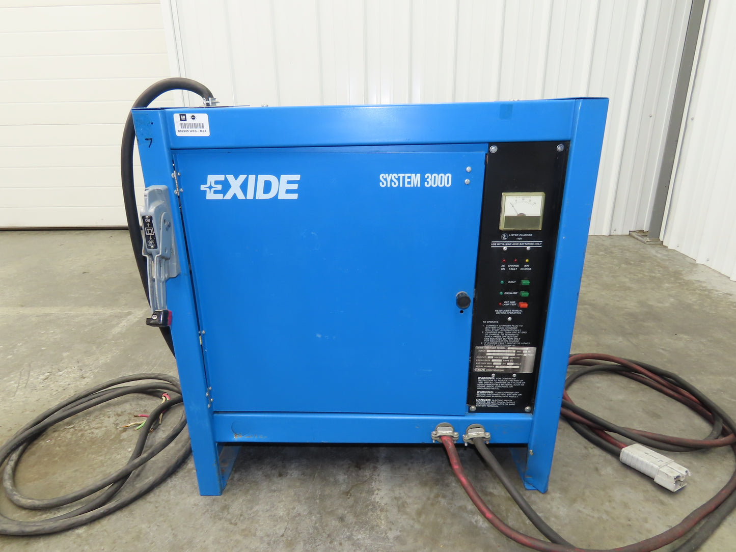 Exide System 3000 ES3-18-950 Forklift Battery Charger 36 VDC 18 Cell 950 Ah