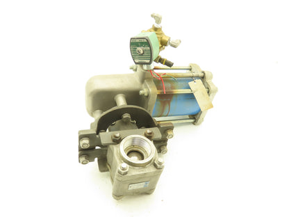 Jamesbury 2" 4AX 3600 MTA3 Stainless Ball Valve w/Pneumatic Actuator ST-200B