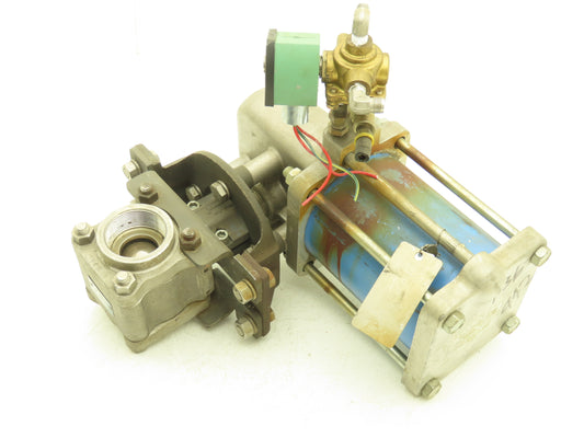 Jamesbury 2" 4AX 3600 MTA3 Stainless Ball Valve w/Pneumatic Actuator ST-200B