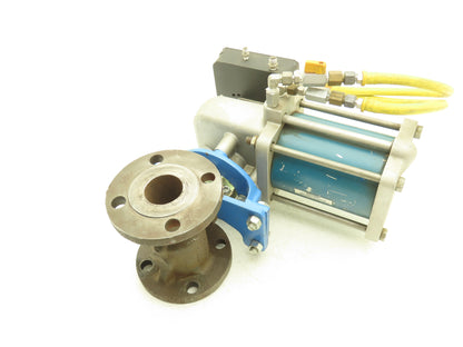 Jamesbury 2" 5150 312236TT Ball Valve w/Pneumatic Actuator ST-200B & Positioner