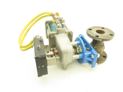 Jamesbury 2" 5150 312236TT Ball Valve w/Pneumatic Actuator ST-200B & Positioner