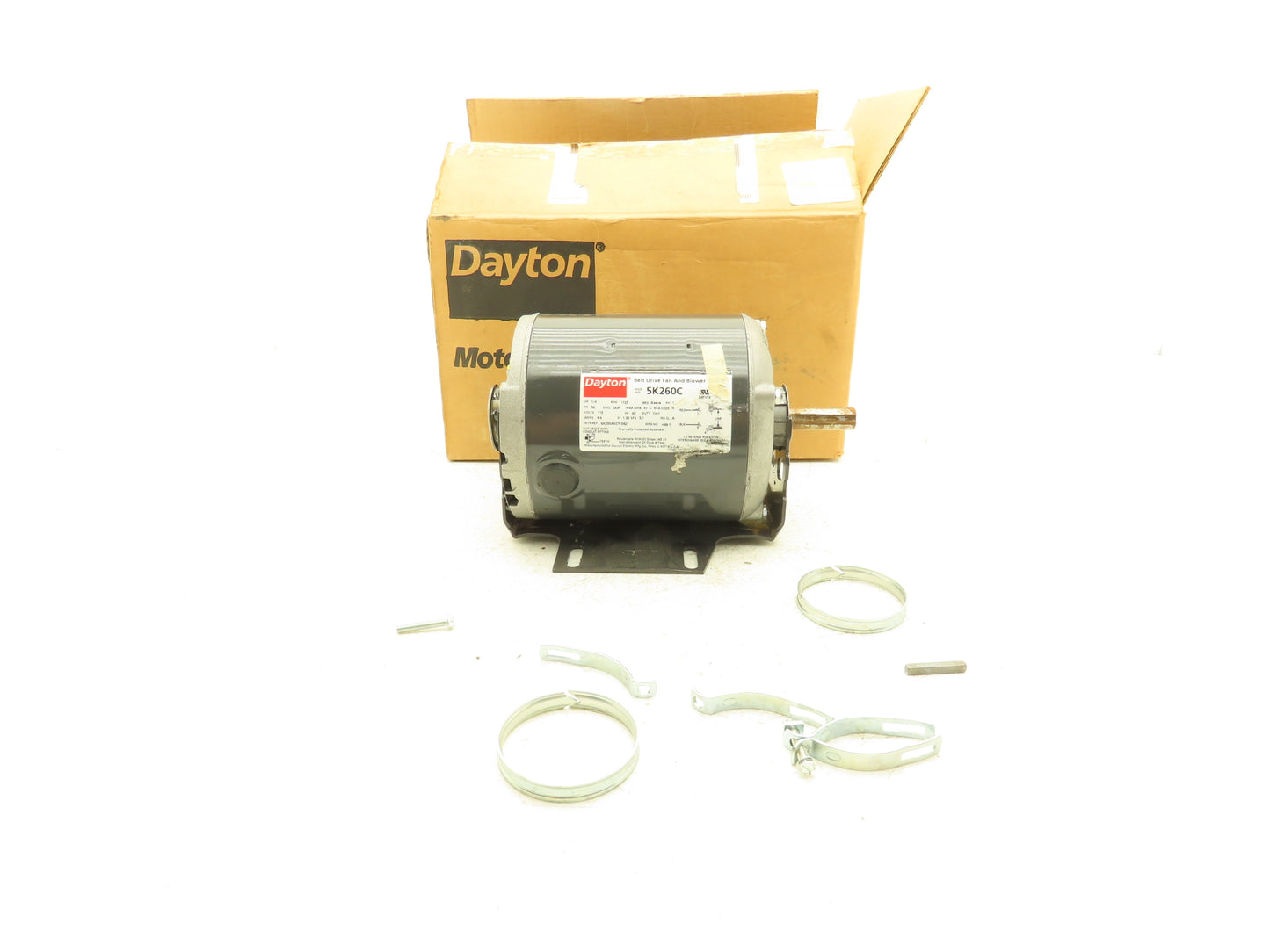 Dayton 5K260C Belt Drive Fan Blower Motor 1/4Hp 1725rpm 115V 1PH 56 Frame ODP