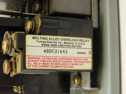 Furnas 22DP32A*E6 Reversing Motor Starter 10Hp Size 1 Max 27A 600 VAC Overload