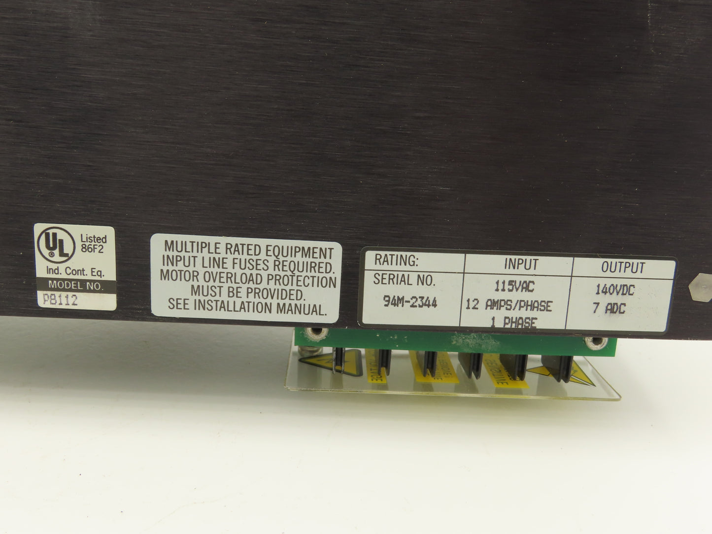 Magnetek MCD 800 Servo Amplifier Power Supply P8112 115VAC 1ph In 140VDC Output