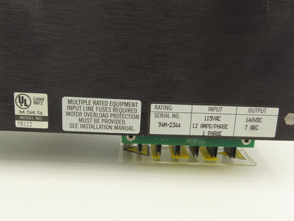 Magnetek MCD 800 Servo Amplifier Power Supply P8112 115VAC 1ph In 140VDC Output