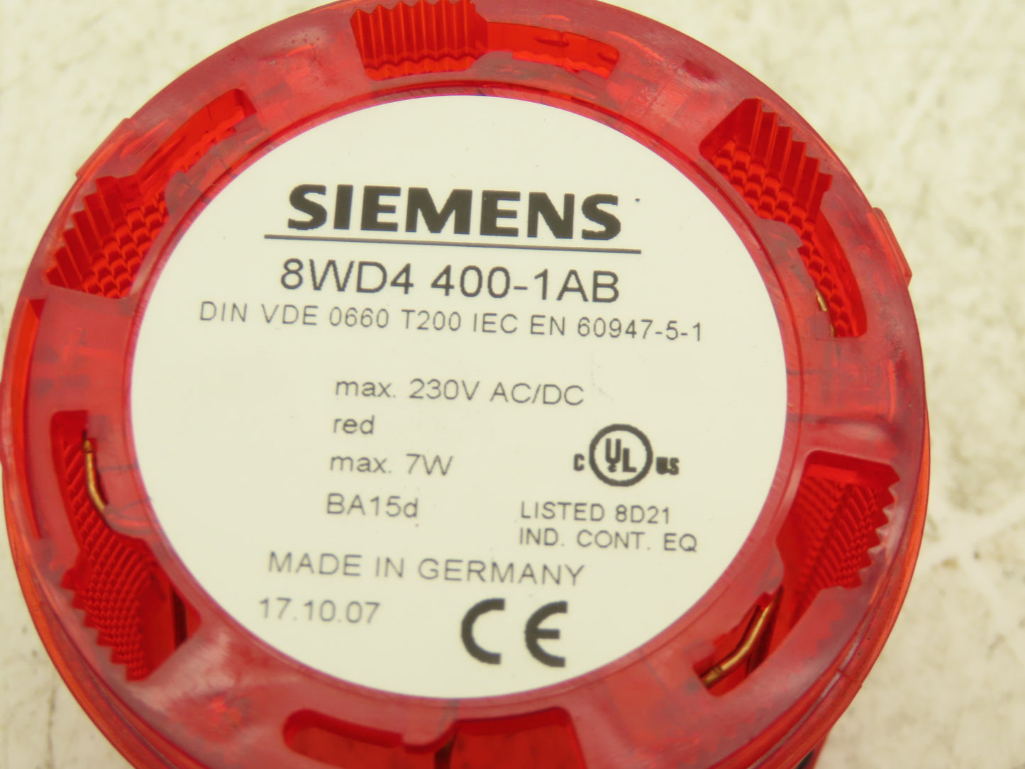 Siemens Signaling Column Stack Light Tower Red Amber Green & Alarm 70mm 230V