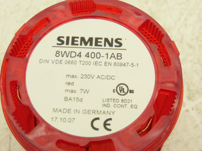 Siemens Signaling Column Stack Light Tower Red Amber Green & Alarm 70mm 230V