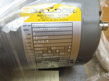Baldor Electric M3558T AC Motor 2Hp 1740rpm 230/460V 3PH 145T TEFC 7/8"Shaft