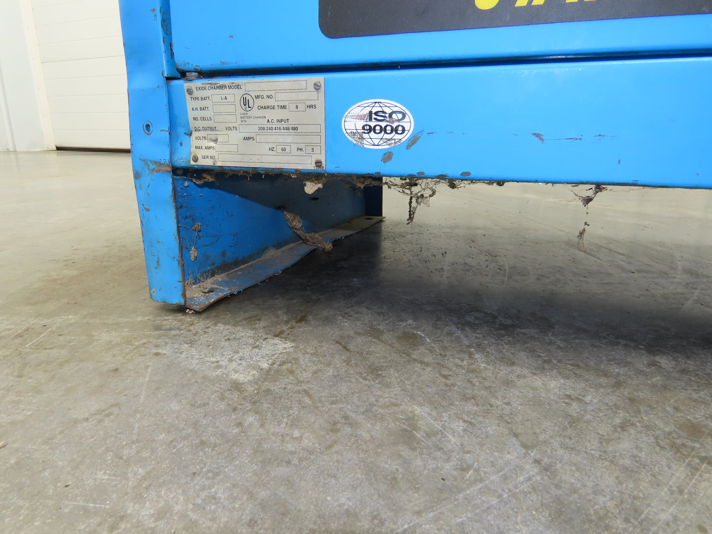 Exide D3E-12-550B Depth Forklift Battery Charger 24V 550Ah 88A 208/240/480V 3Ph