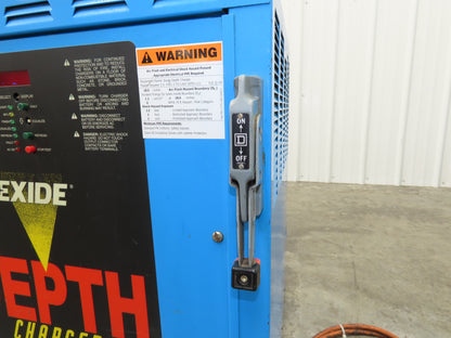 Exide D3E-12-550B Depth Forklift Battery Charger 24V 550Ah 88A 208/240/480V 3Ph