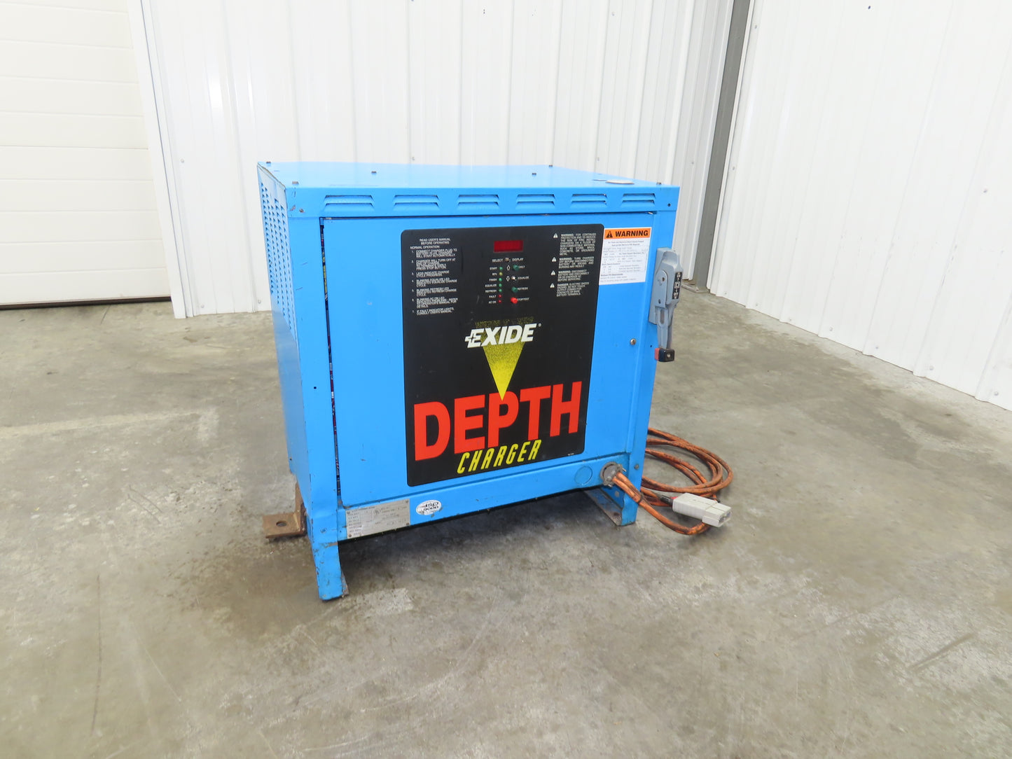 Exide D3E-12-550B Depth Forklift Battery Charger 24V 550Ah 88A 208/240/480V 3Ph