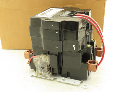 Square D 8502 SFO1 NEMA Size 4 Motor Starter 2-Pole Contactor DC 600V 240V Coil