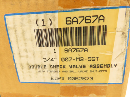 Watts 007M2-QT 3/4" DC Double Check Valve Assembly Ball Valve Backflow Preventer