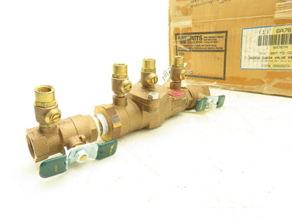 Watts 007M2-QT 3/4" DC Double Check Valve Assembly Ball Valve Backflow Preventer