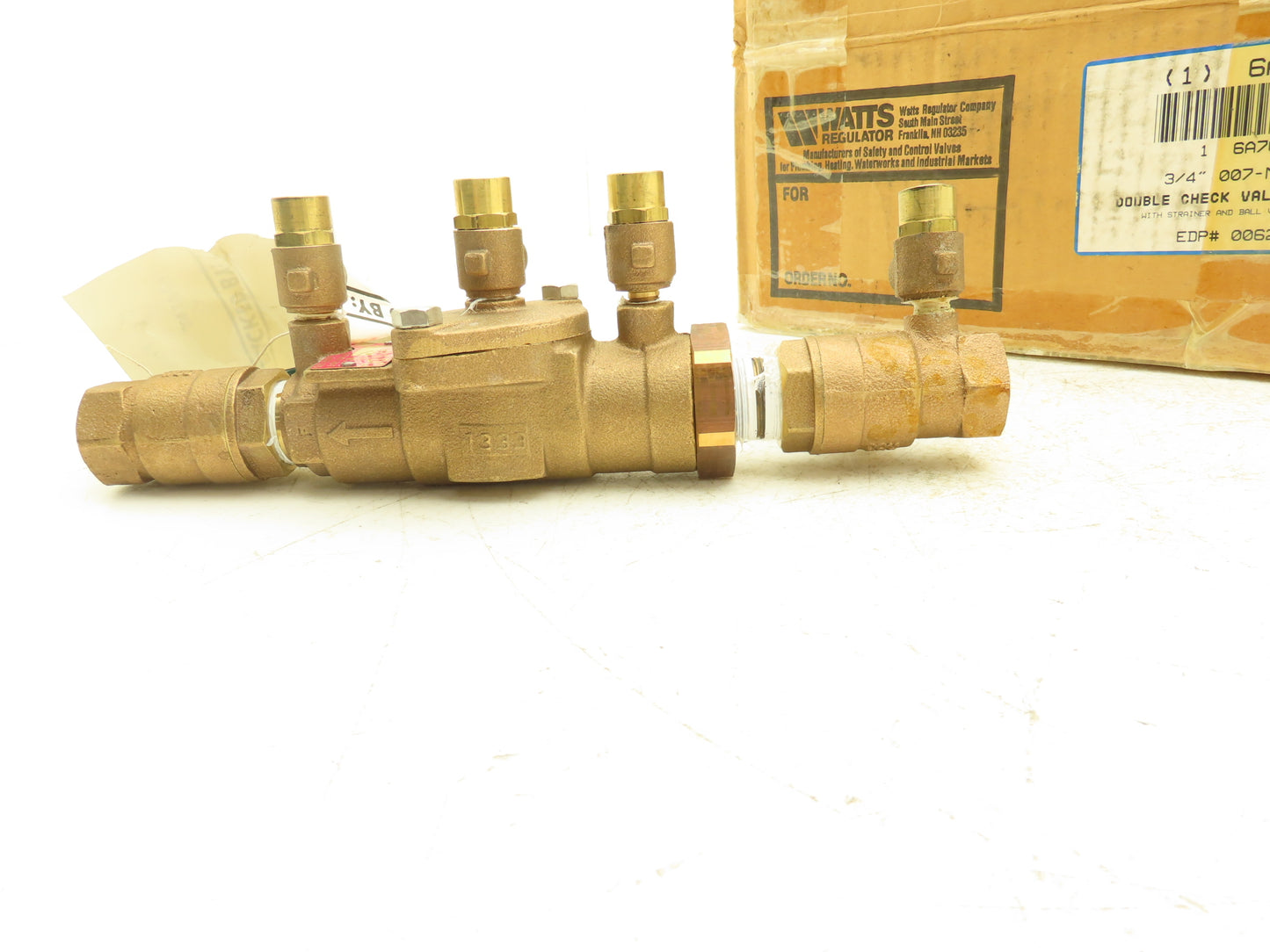 Watts 007M2-QT 3/4" DC Double Check Valve Assembly Ball Valve Backflow Preventer