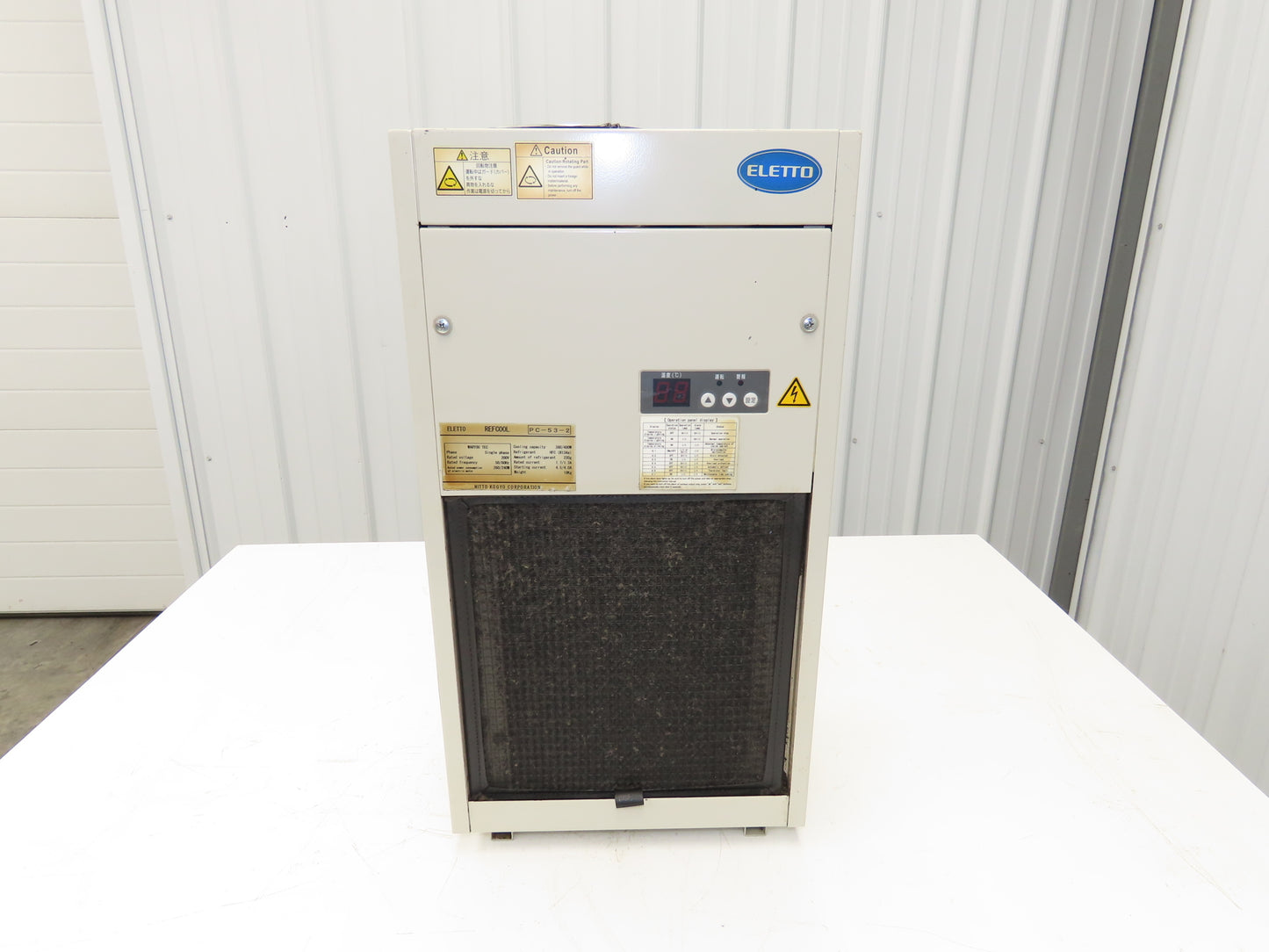 Eletto PC-53-2 Refcool Hydraulic Oil Chiller Temp Regulator 220V 1Ph Nitto Kogyo