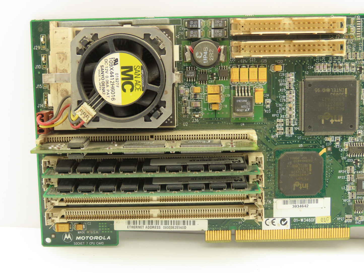 Motorola 01-W3460F Socket 7 CPU Card w/16MB DRAM