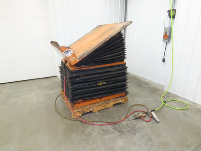 Airfloat Pneumatic Lift Tilt Table Tote Tipper 2000lbs 32° Degree 54x48" Top
