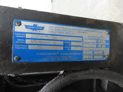 Cascade Forklift Class 3 SideShift Fork Positioner Attachment 10000lb 48" Forks