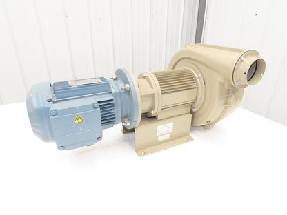 Showa Denki U75-H2-D00-M112 Centrifugal Blower Fan 332 CFM .75kw 230V 3PH 75mm