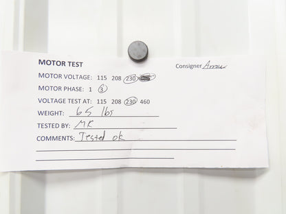 Showa Denki U75-H2-D00-M112 Centrifugal Blower Fan 332 CFM .75kw 230V 3PH 75mm