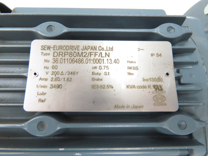 Showa Denki U75-H2-D00-M112 Centrifugal Blower Fan 332 CFM .75kw 230V 3PH 75mm